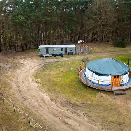 Mongolische Jurte Auf Landhof Inmitten Der Bei Luebeck