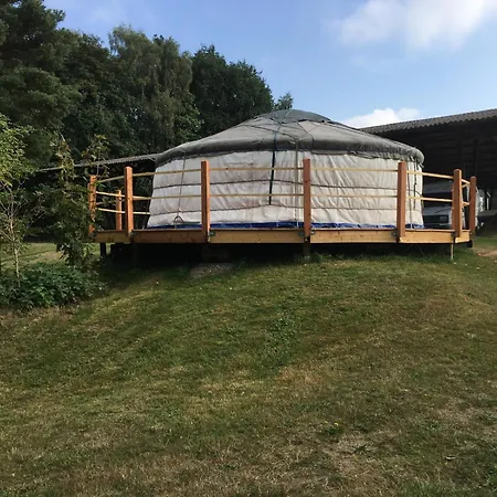 Mongolische Jurte Auf Landhof Inmitten Der Bei Luebeck Tente de luxe