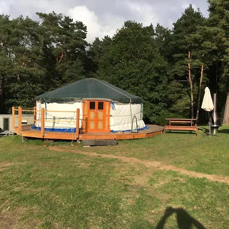 Mongolische Jurte Auf Landhof Inmitten Der Bei Luebeck Selmsdorf