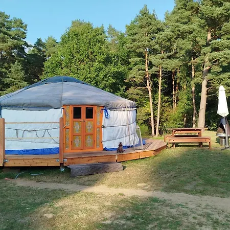Mongolische Jurte Auf Landhof Inmitten Der Bei Luebeck Selmsdorf